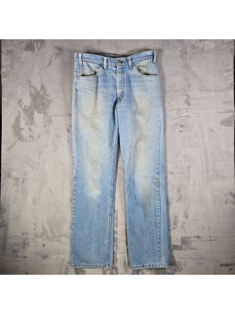 Vintage Distressed 1980s Levi's 700 Series Light Wash Blue Denim Jeans (33x32)